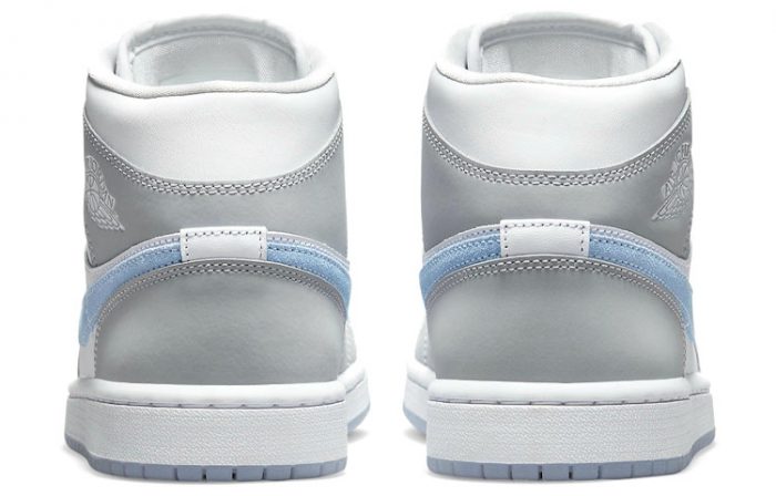 Jordan Air Jordan 1 MID 'Волк GREY' MID Топ Винтажные баскетбольные кроссовки Женские Ледяной синий — изображение 5