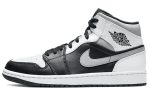 Jordan Air Jordan 1 MID 'Белый Shadow' MID Топ Винтажные баскетбольные кроссовки Мужской Черный белый серый