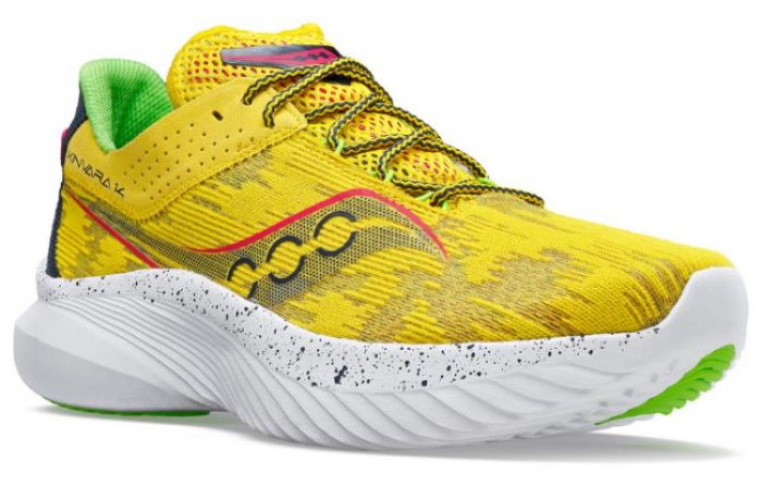 Saucony Kinvara Elite 14 Противоскользящие устойчивые к истиранию низкий топ беговые кроссовки мужские Юпитер желтый — изображение 3