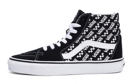 VANS SK8 Логотип Repeat Высокие Кроссовки для скейтбординга Унисекс Черный Белый