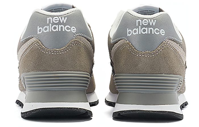 New Balance NB 574 Устойчивый к истиранию Дышащий Низкий Топ Повседневная Городская Коммутерская Обувь для Трейл-бега Унисекс Серый — изображение 5