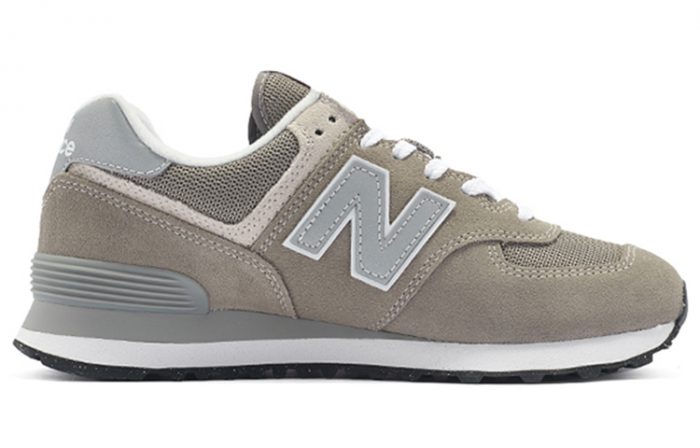 New Balance NB 574 Устойчивый к истиранию Дышащий Низкий Топ Повседневная Городская Коммутерская Обувь для Трейл-бега Унисекс Серый — изображение 2