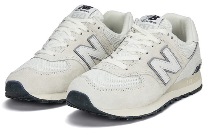 New Balance NB 574 Low Топ Беговые кроссовки Унисекс Серый Белый — изображение 4