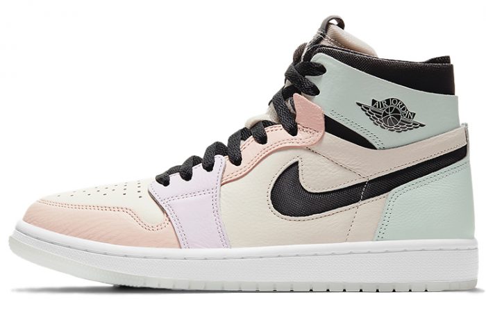 Jordan Air Jordan 1 High Zoom Air CMFT 'Пасха' Высокий Топ Винтажные Баскетбольные Кроссовки Женские Розовый Зеленый Фиолетовый — изображение 1