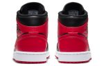 Jordan Air Jordan 1 MID 'Красный и Черный' MID Топ Винтажные баскетбольные кроссовки Мужской Черный Красный Белый — изображение 5