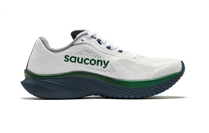 Saucony Kinvara Elite 15 Амортизация Устойчивость к истиранию Дышащий верх Беговые кроссовки для мужчин Белый Серый — изображение 2