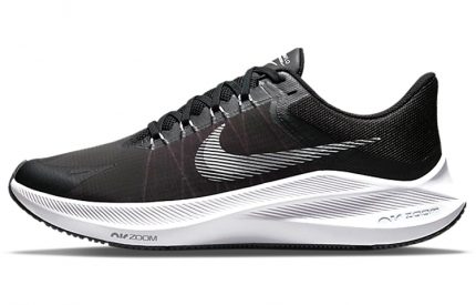 Nike Zoom Winflo 8 Slip-resistant Abrasion-resistant Low Top Casual Training Running Shoes Men's Black White