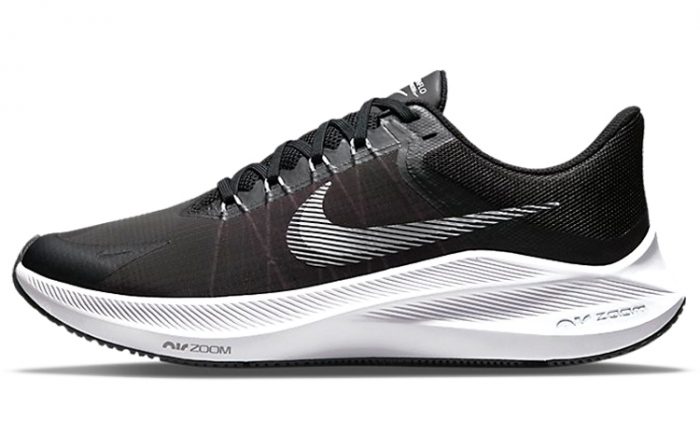 Nike Zoom Winflo 8 Slip-resistant Abrasion-resistant Low Top Casual Training Running Shoes Men's Black White — изображение 1