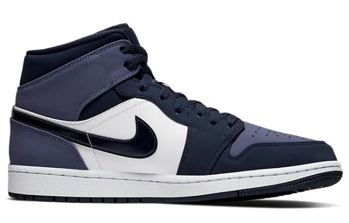 Jordan Air Jordan 1 MID Бледно-фиолетовый MID Топ Винтажные баскетбольные кроссовки Унисекс Бледно-фиолетовый — изображение 2