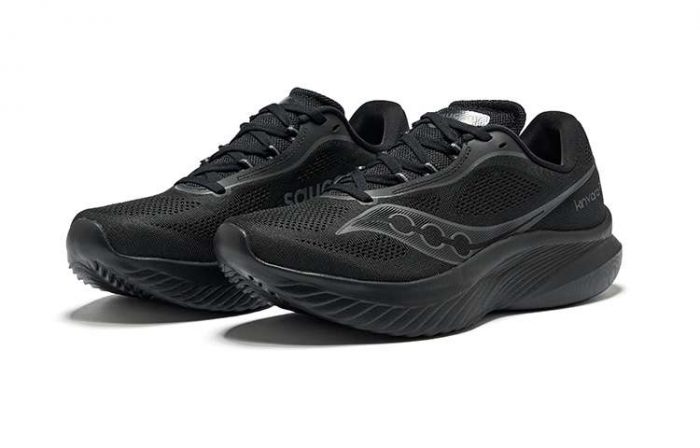 Saucony Kinvara Elite 15 Амортизация Дышащий Легкая беговая обувь Мужская Черная — изображение 3