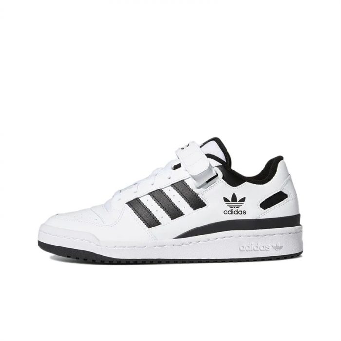 Adidas Originals FORUM Низкие Аbrasion-Resistant Low Top Скейтборд Кроссовки Унисекс Белый Черный — изображение 7
