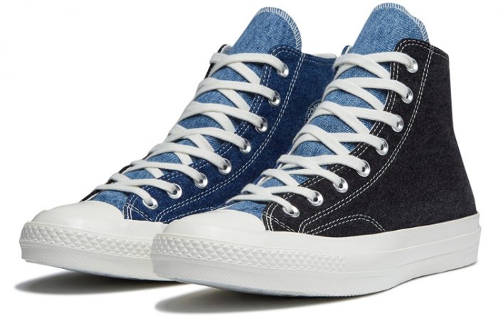 Конверс 1970s Renew Denim Chuck Eco-Friendly Коллекция Высокие Кроссовки для Скейтбординга Унисекс Джинсовый Синий — изображение 3