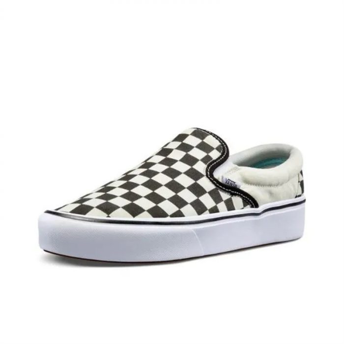 VANS Slip-on Low Top Скейтборд Кроссовки Унисекс Черно-белая Шахматка — изображение 8