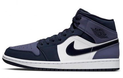 Jordan Air Jordan 1 MID Бледно-фиолетовый MID Топ Винтажные баскетбольные кроссовки Унисекс Бледно-фиолетовый