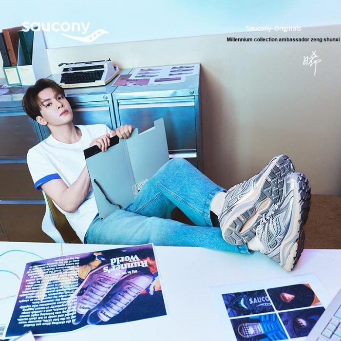 Saucony Kinvara Elite 4 Беговые кроссовки Низкий топ Серый Серебряный Синий Унисекс — изображение 7