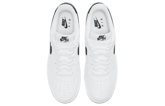 Nike Air FORCE 1 'Белый и Черный' Противоскользящие Низкие Кроссовки для скейтбординга Мужские Белый Черный — изображение 4