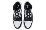Jordan Air Jordan 1 MID 'Белый Shadow' MID Топ Винтажные баскетбольные кроссовки Мужской Черный белый серый — изображение 4