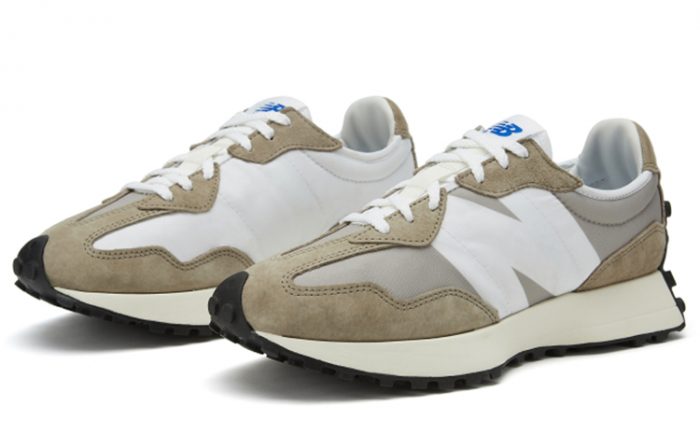 New Balance NB 327 Устойчивый к истиранию Дышащий Низкий Топ Повседневная Городская Коммутерская Беговая Обувь Унисекс Коричневый Серый Белый — изображение 3