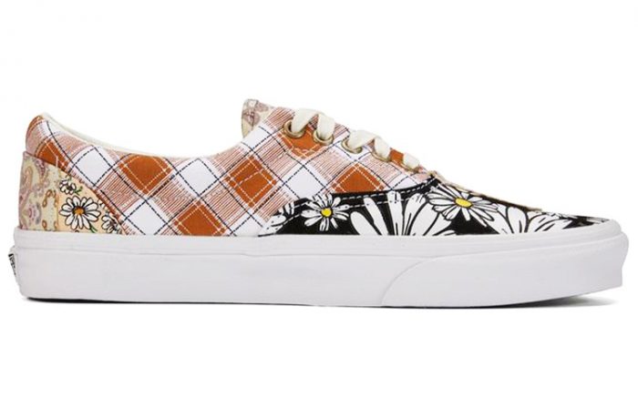 VANS Era 'Meadow Пэчворк' Era Low Топ Скейтборд Кроссовки Унисекс Белый Желтый — изображение 2