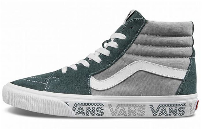 VANS SK8 High Топ Скейтборд Кроссовки Унисекс Серый Зеленый — изображение 1