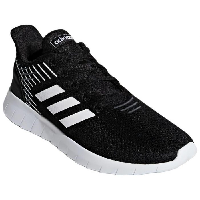 Adidas Asweerun Slip-resistant Abrasion-resistant Low Top Casual City Commute Running Shoes Men's Black White — изображение 3