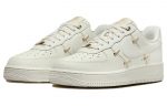 Nike Air Force 1 Мини Золотой Устойчивый к истиранию Низкий Топ Скейтборд Кроссовки Женские Белый Золотой — изображение 3