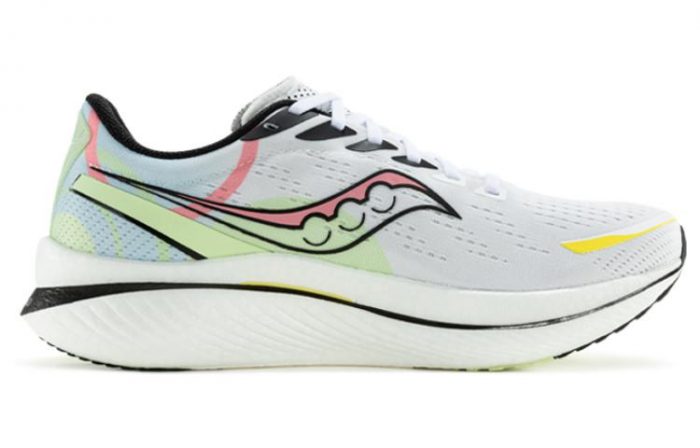 Saucony Endorphin Speed 3 Дышащие Низкие Кроссовки для Бега Унисекс Белый Зеленый Красный — изображение 2