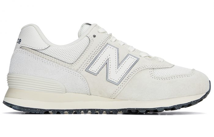 New Balance NB 574 Low Топ Беговые кроссовки Унисекс Серый Белый — изображение 2