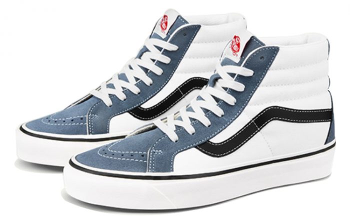 VANS SK8 High Топ Скейтборд Кроссовки Унисекс Белый Синий — изображение 3
