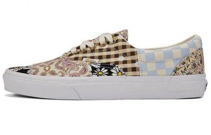 VANS Era 'Meadow Пэчворк' Era Low Топ Скейтборд Кроссовки Унисекс Белый Желтый
