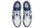 Jordan Air Jordan 1 Low Устойчивый к истиранию Низкий Топ Винтажные баскетбольные кроссовки Мужской Морской синий — изображение 4