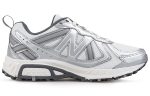 New Balance NB 410 V5 Дышащий Низкий Топ Повседневная Городская Коммутерская Обувь для Бега по Тропе Унисекс Белый Серебряный — изображение 2