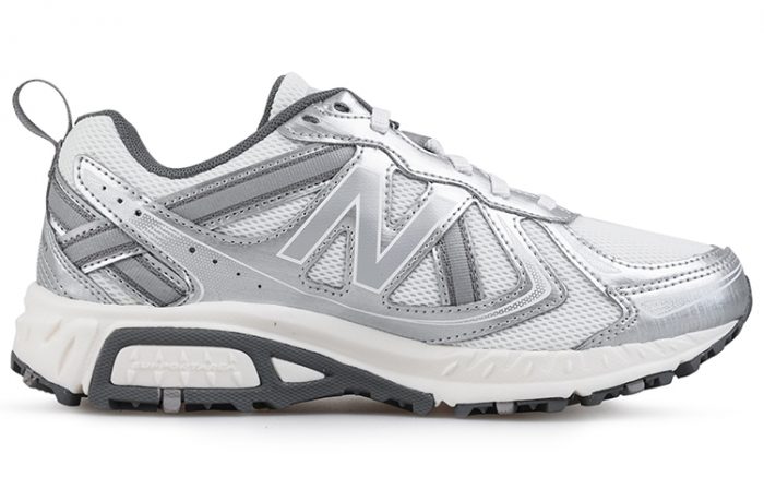 New Balance NB 410 V5 Дышащий Низкий Топ Повседневная Городская Коммутерская Обувь для Бега по Тропе Унисекс Белый Серебряный — изображение 2