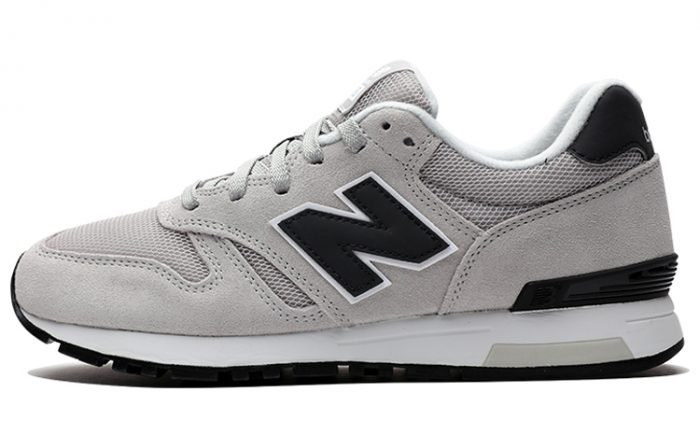 New Balance NB 565 Устойчивый к истиранию Дышащий MID Топ Повседневная Беговая Обувь Унисекс Серый Белый Черный D Ширина — изображение 1
