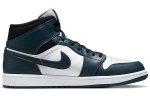 Jordan Air Jordan 1 MID 'Темный Бирюзовый' MID Топ Винтажные баскетбольные кроссовки Мужской Бело-голубой — изображение 2