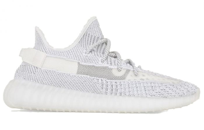 Adidas Originals Yeezy Boost 350 V2 Статический Низ Прочный Низ Топ Повседневный Унисекс Серый Белый Выпуск 2023 — изображение 2