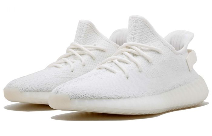 Adidas Originals Yeezy Boost 350 V2 Ice Cream 'Triple White' Низкий Топ Повседневный Унисекс Белый — изображение 3