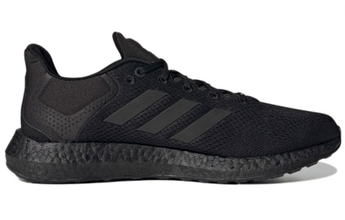 Adidas Pure Boost 21 Амортизация устойчивость к истиранию дышащие низкий верх беговые кроссовки унисекс черный — изображение 2