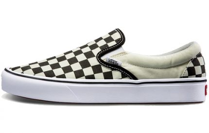 VANS Slip-on Low Top Скейтборд Кроссовки Унисекс Черно-белая Шахматка