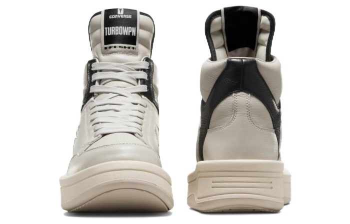 Rick Owens DRKSHDW x Конверс Оружие Аbrasion Resistant MID Топ Скейтборд Кроссовки Унисекс Черный Белый — изображение 4