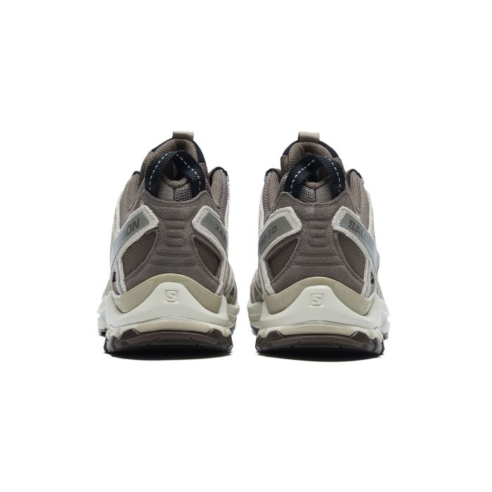 SALOMON XA PRO 3D Slip Устойчивый к истиранию Низкий Топ Беговые кроссовки Унисекс Тауповый Светло-зеленый Абрикос — изображение 4