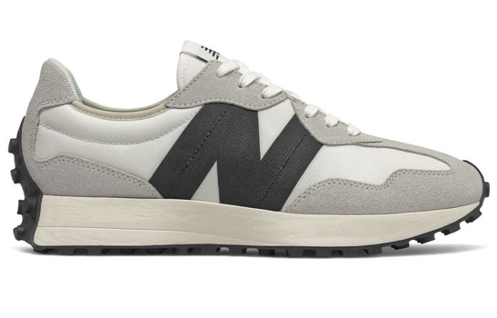 New Balance NB 327 Устойчивый к истиранию Низкий Топ Повседневная Городская Коммутерская Беговая Обувь Мужская Серый Черный Белый — изображение 2