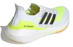 Adidas Ultraboost 21 Low Топ Марафон Тренировки Бег на длинные дистанции Обувь Унисекс Неоново-желтый Белый — изображение 4