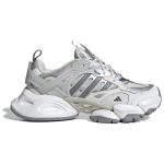 Adidas XLG RUNNER DELUXE Устойчивый к истиранию Низкий Топ Повседневные Городские Кроссовки для Коммуникативных Беговых Кроссовки Унисекс Серый Белый — изображение 2