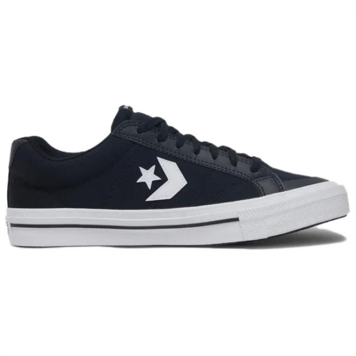 Конверс Sport Casual Slip Resistant Abrasion Resistant Низкий Топ Скейтборд Кроссовки Унисекс Черный — изображение 2