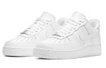 Nike Air Force 1 'Triple White' Устойчивые к истиранию низкие скейтборд-кроссовки Женские Чисто белый — изображение 3