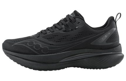 Saucony TIDE Устойчивый к истиранию Дышащий Низкий Топ Тренировочные Беговые кроссовки для длительных дистанций Беговые кроссовки Унисекс Черный
