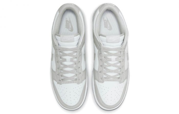 Nike Dunk Retro 'GREY Fog' Устойчивые к истиранию Низкие Скейтборд Кроссовки Мужские Серый Белый — изображение 4
