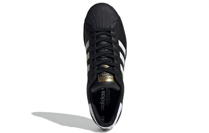 Adidas Originals SUPERSTAR LOW Скейтборд Кроссовки Унисекс Черный Белый — изображение 5