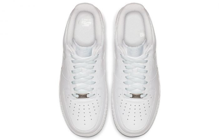 Nike Air FORCE 1 Low Топ Скейтборд Кроссовки Женские Чисто Белый — изображение 3